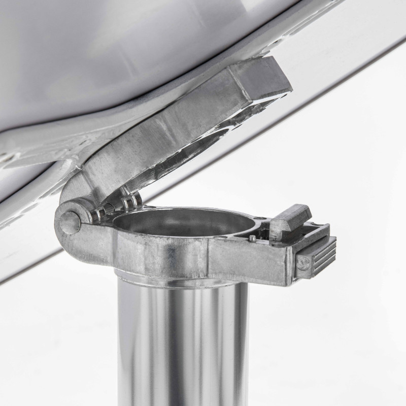 Table de jardin ronde en aluminium avec plateau rabattable (70 x 70 x 73 cm) (2/6)