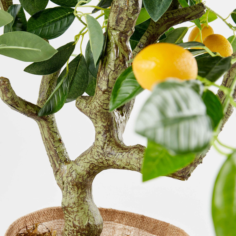 Citronnier artificiel en pot hauteur 115 cm