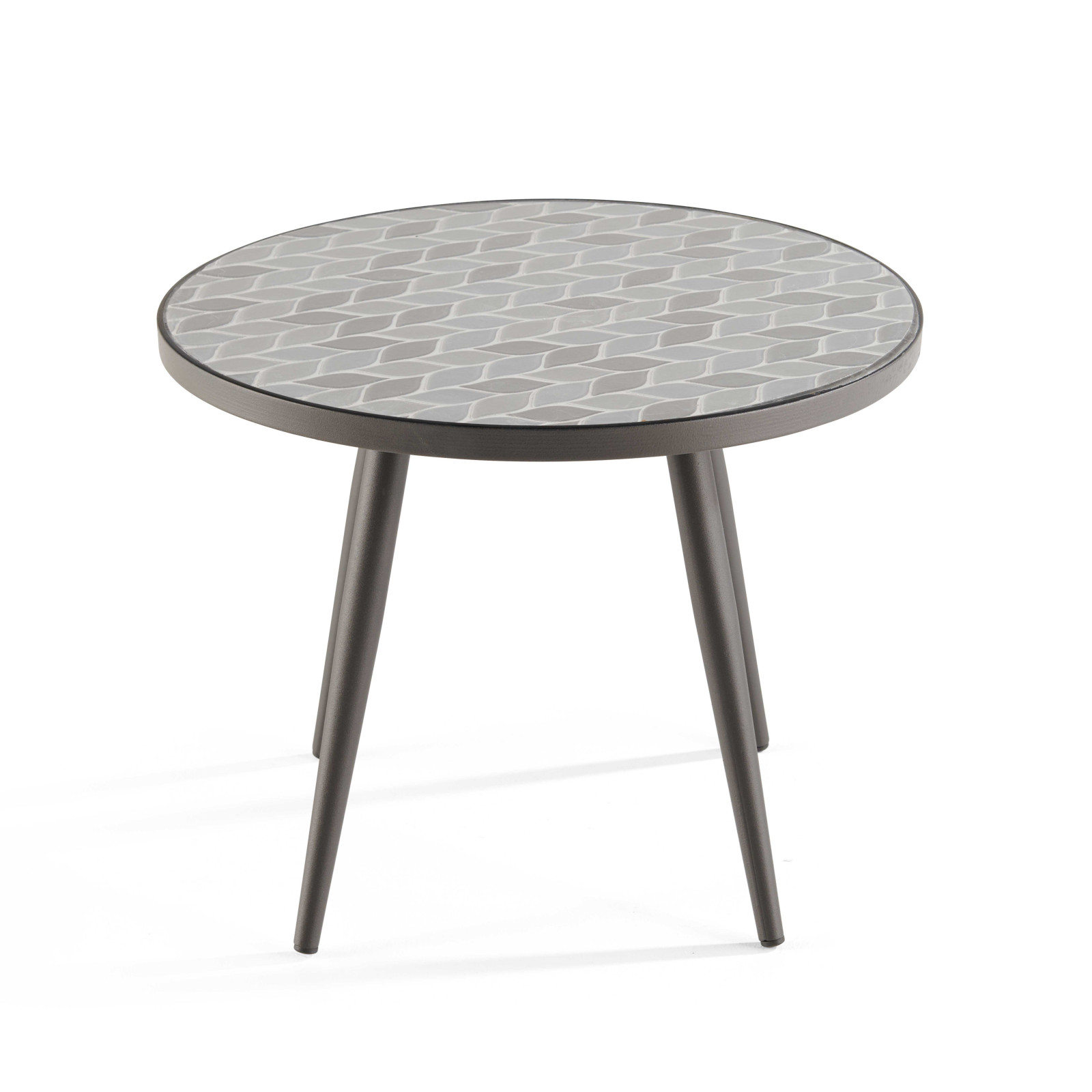 Table basse ronde motif PALM en céramique Table basse ronde motif PALM en céramique