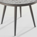 Table basse ronde motif PALM en céramique
