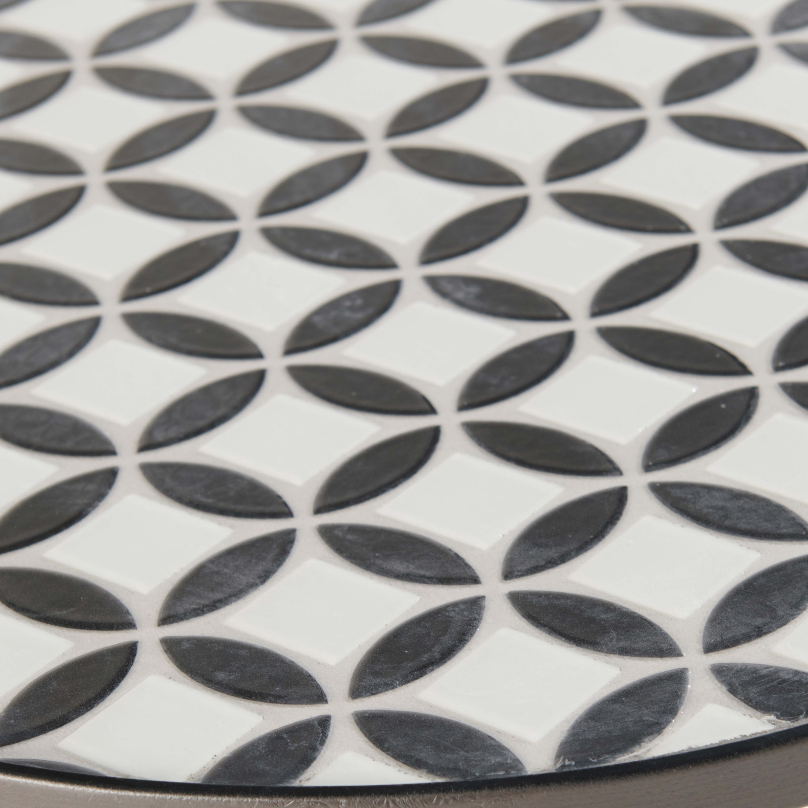 Table basse ronde motif MOSAIC en céramique