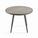 Table basse ronde avec plateau effet béton