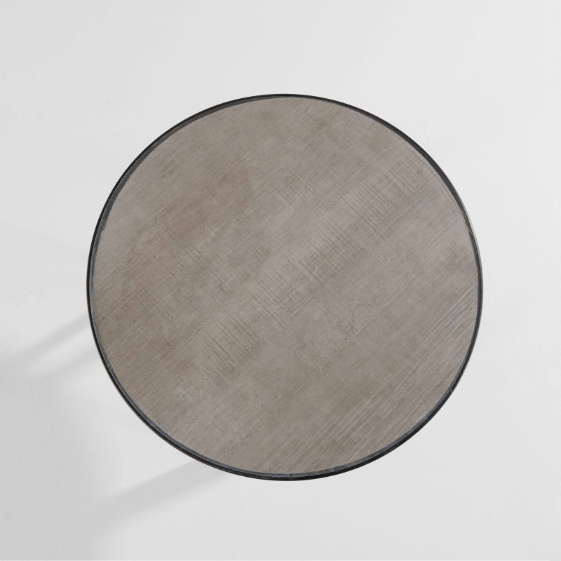 Table basse ronde avec plateau effet béton (4/6)