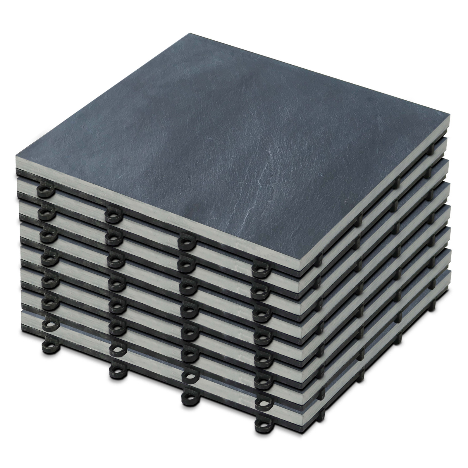 Lot dalles de terrasse clipsables en pierre naturelle