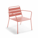 Salon de jardin 4 places en métal, avec 2 fauteuils et 1 banc