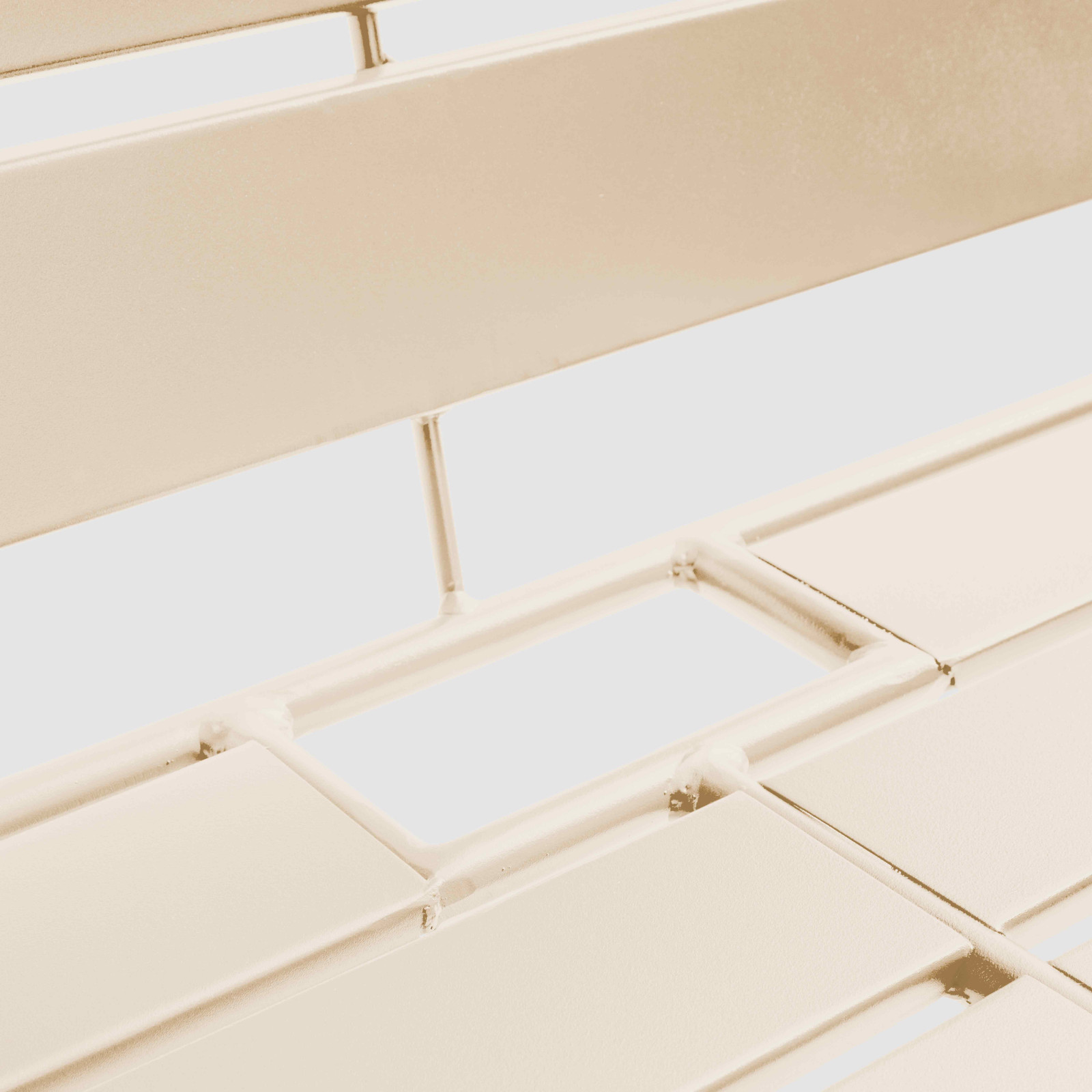 Salon de jardin 4 places en métal, avec 2 fauteuils et 1 banc