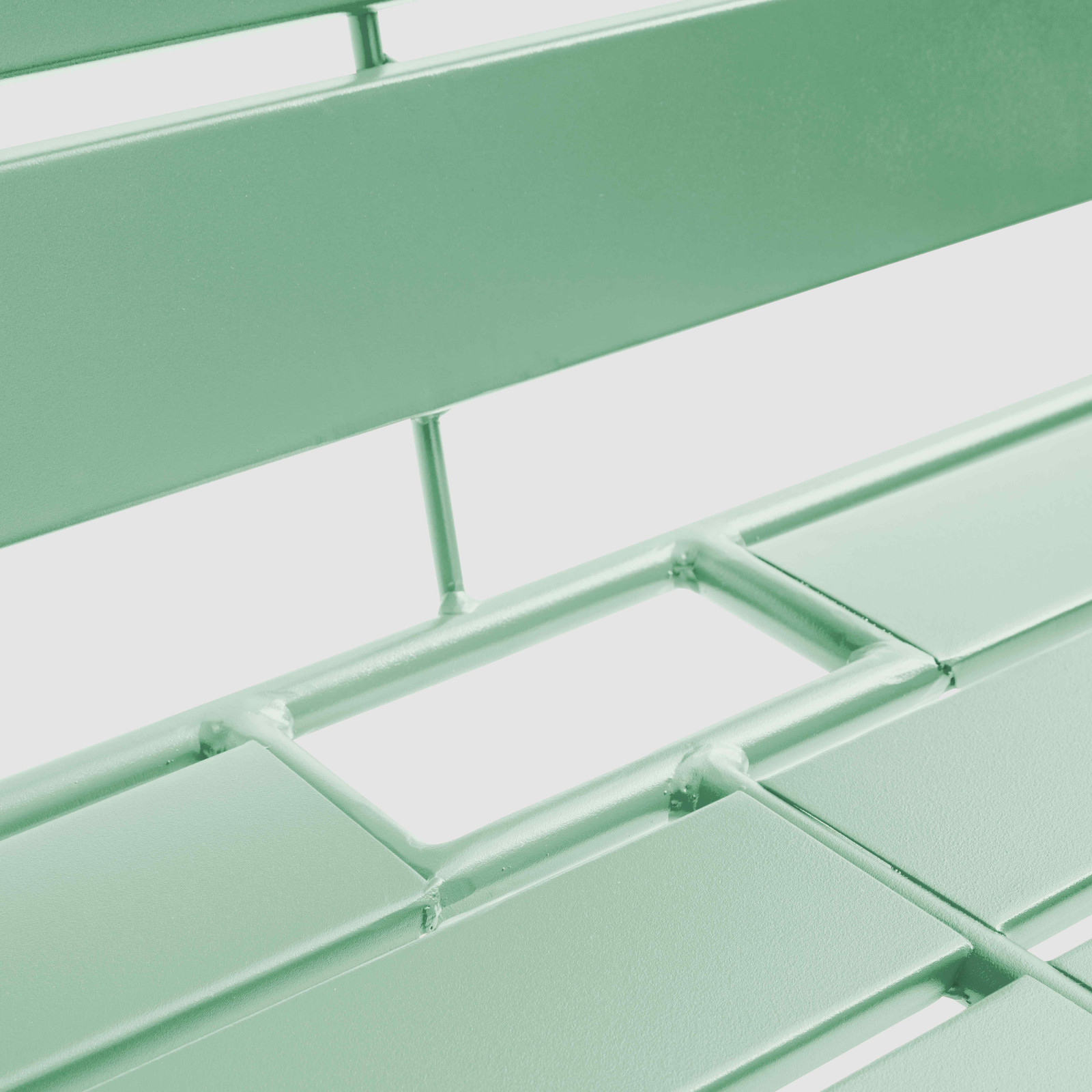 Salon de jardin 4 places en métal, avec 2 fauteuils et 1 banc