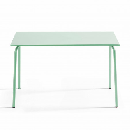 Table de jardin rectangulaire 120 x 70 cm et 4 chaises en métal (3/7)