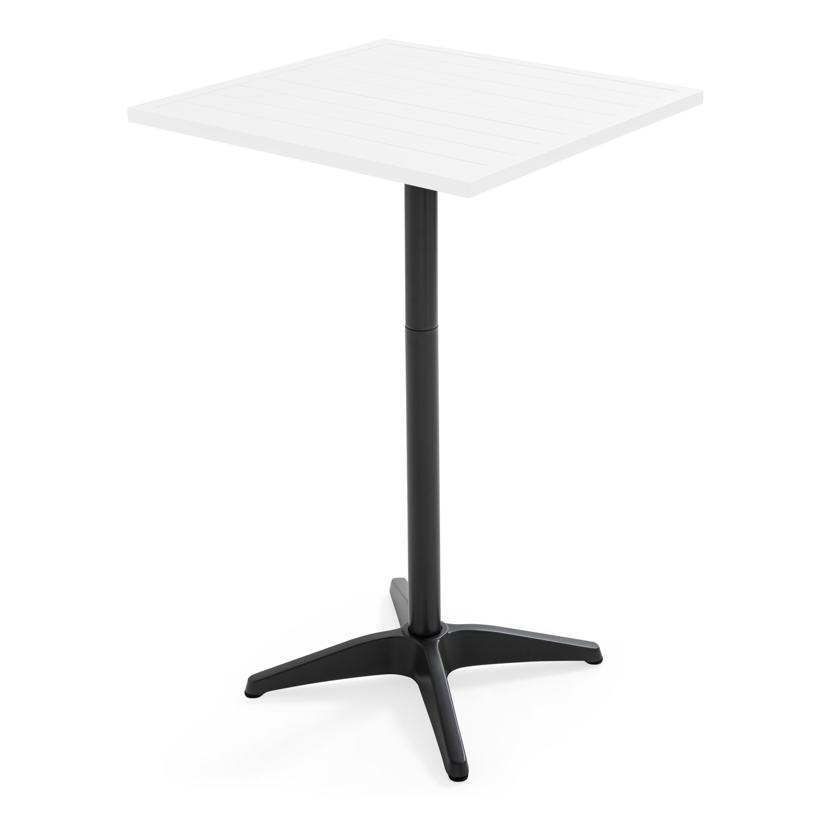 Pied de table en aluminium gris pour mange debout