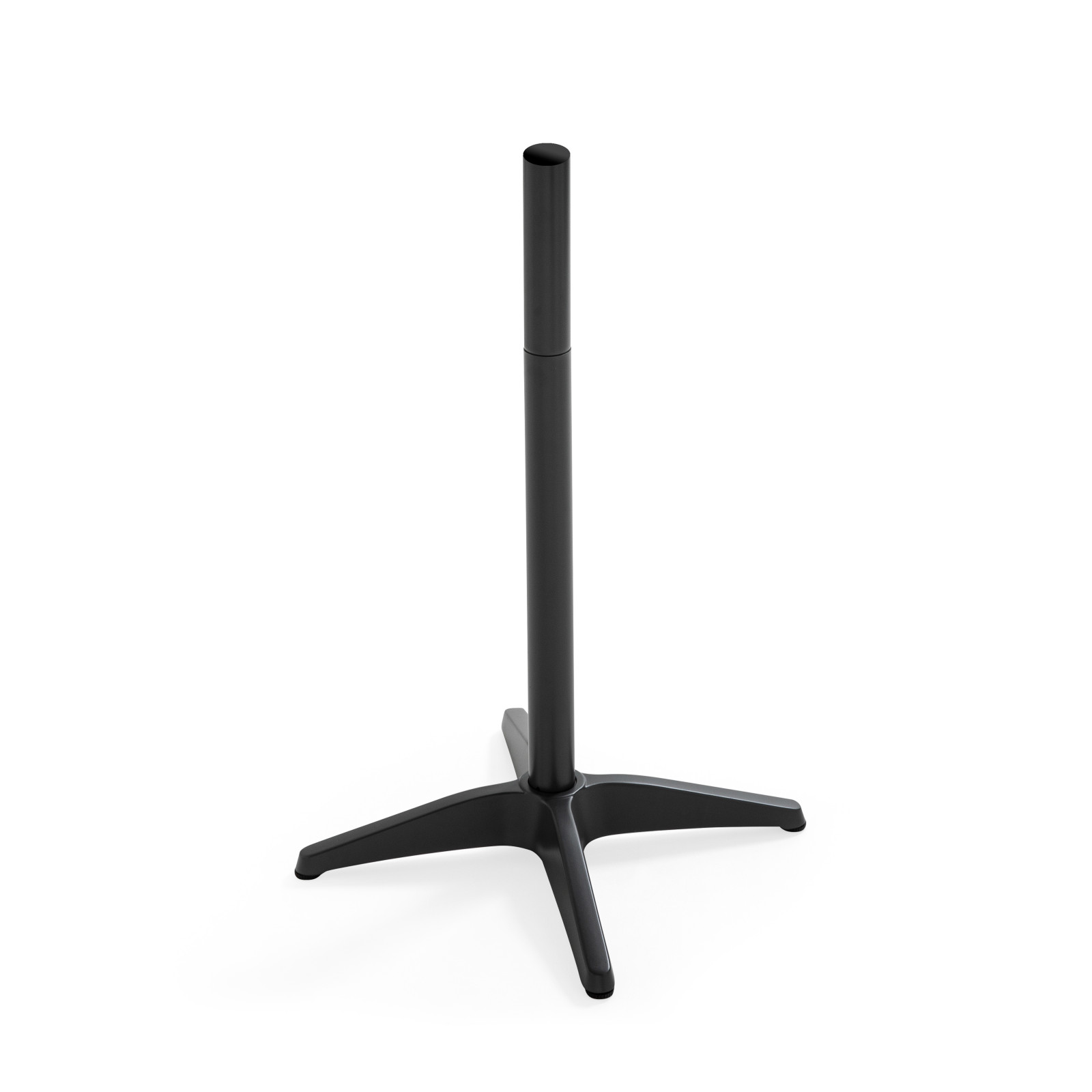 Pied de table en aluminium gris pour mange debout