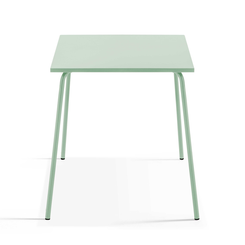 Table de jardin bistrot carrée 70 x 70 cm et 2 chaises en métal (5/6)