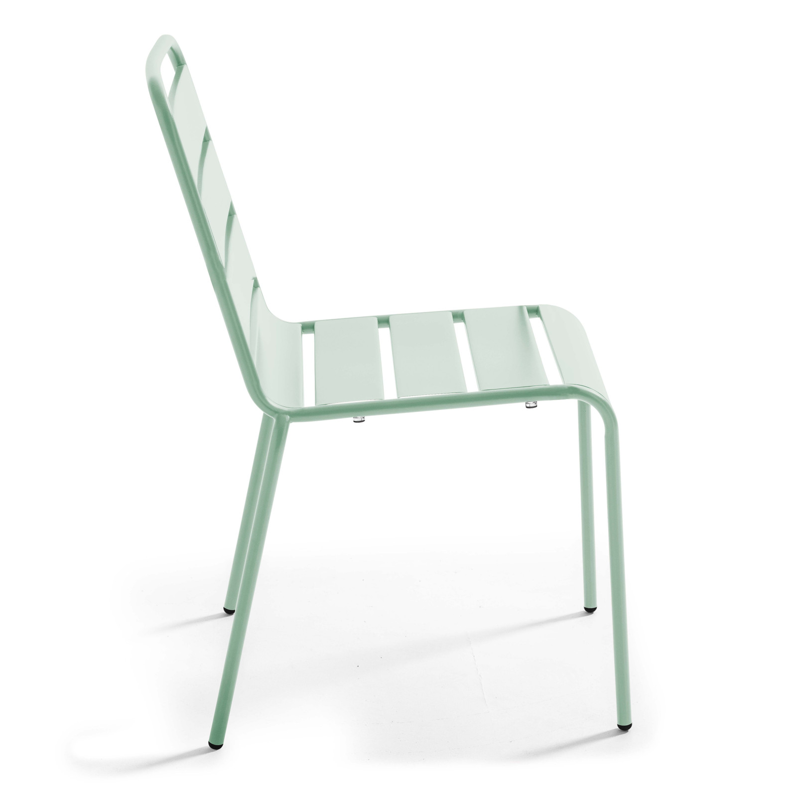 Table de jardin bistrot carrée 70 x 70 cm et 2 chaises en métal