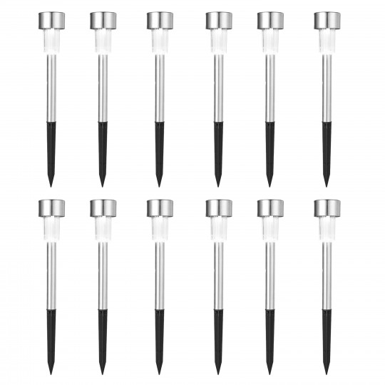 Lot de 12 ou 24 bornes solaires LED à planter