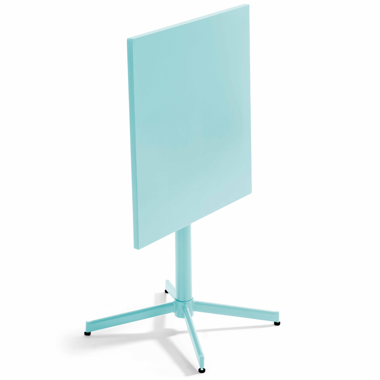 Table de jardin carrée inclinable 70 x 70 cm + 4 chaises en métal