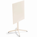 Table de jardin bistrot rabattable carrée 70 x 70 cm en métal et 2 chaises avec accoudoirs
