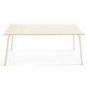 Table de jardin rectangulaire 180 x 90 cm et 6 chaises en métal