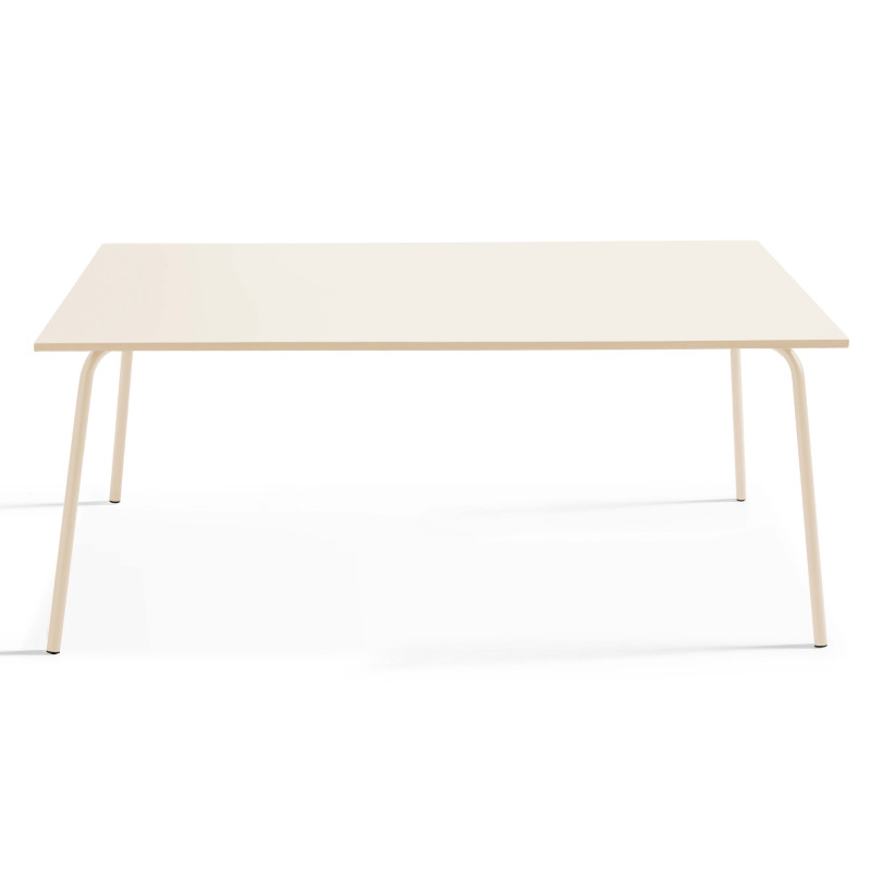 Table de jardin rectangulaire 180 x 90 cm et 6 chaises en métal (3/7)