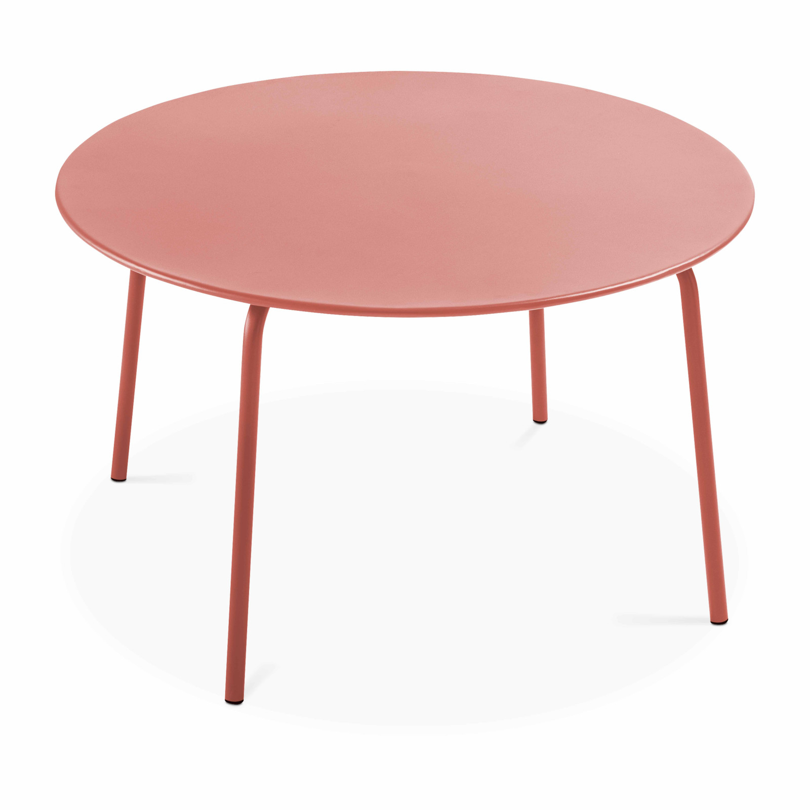 Table de jardin ronde Ø120 x 72 cm et 6 chaises en métal