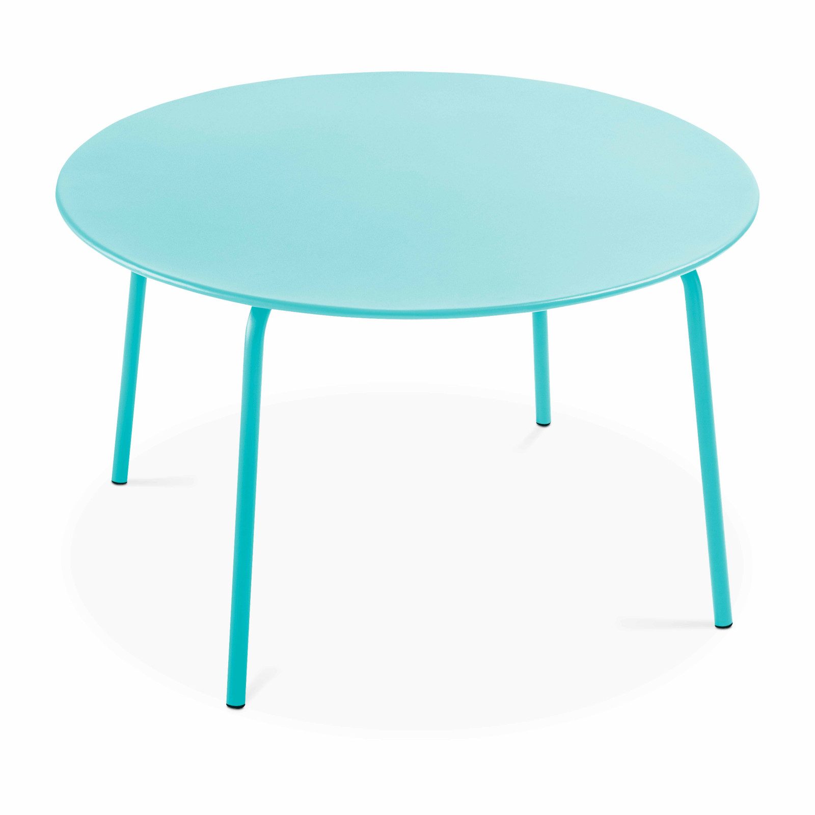 Table de jardin ronde Ø120 x 72 cm et 6 chaises en métal