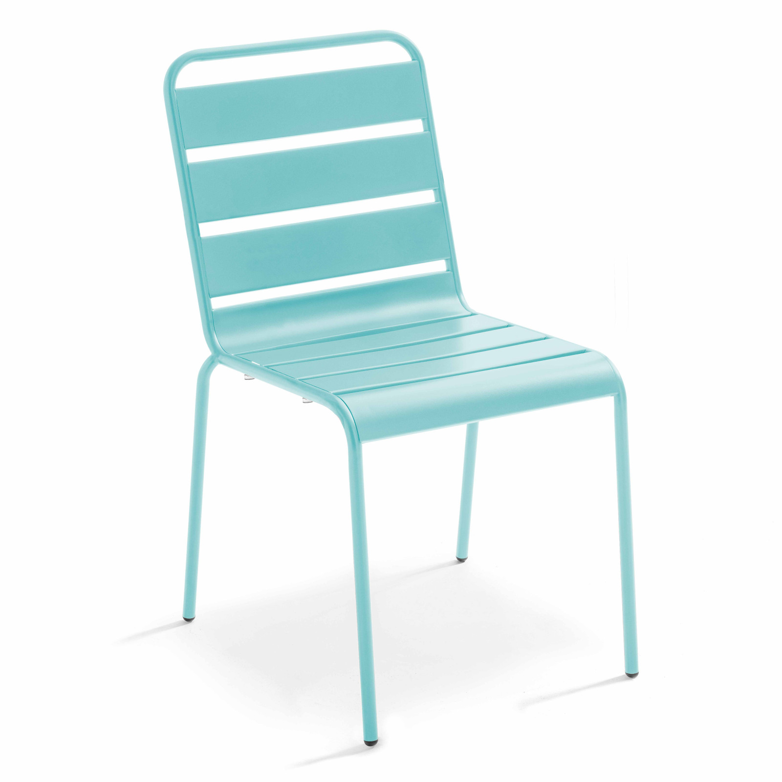 Table de jardin ronde Ø120 x 72 cm et 6 chaises en métal