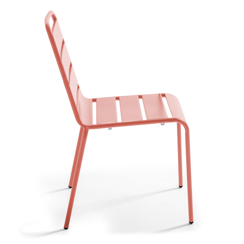Table de jardin ronde Ø120 x 72 cm et 6 chaises en métal (5/7)