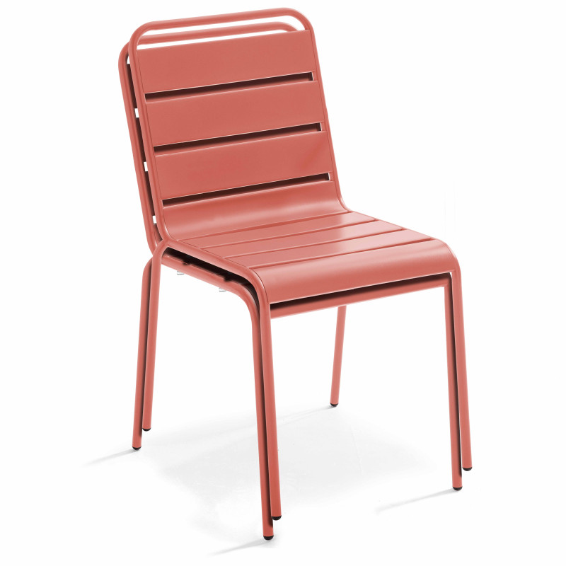 Table de jardin ronde Ø120 x 72 cm et 6 chaises en métal (6/7)