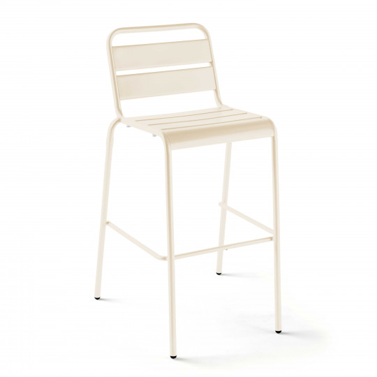 Chaise haute en métal style industriel