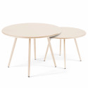 Tables gigognes en métal rondes Ø50 / Ø40 cm