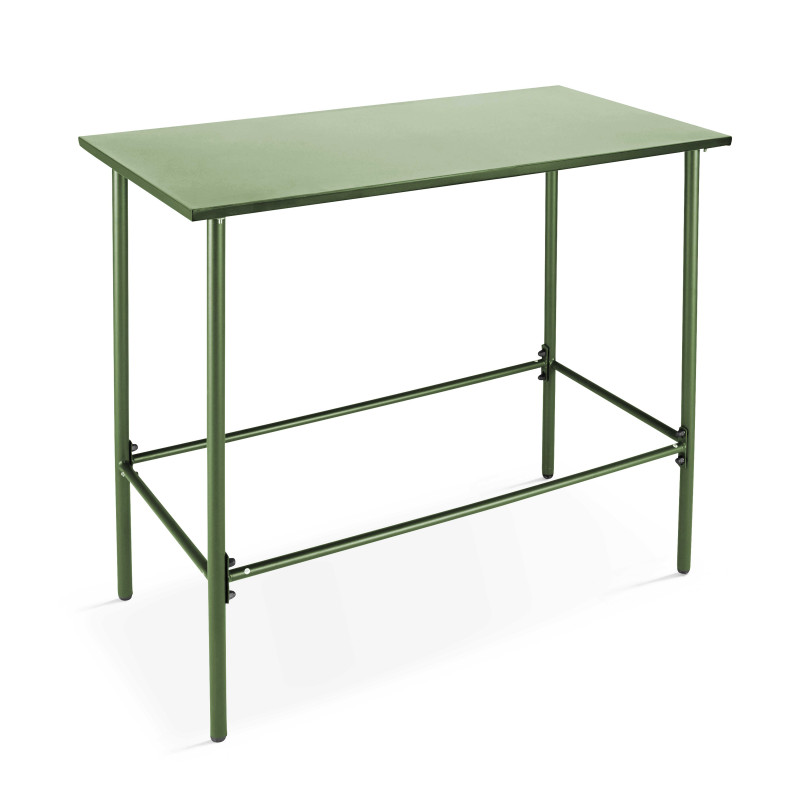 Ensemble table haute rectangulaire + 4 chaises hautes