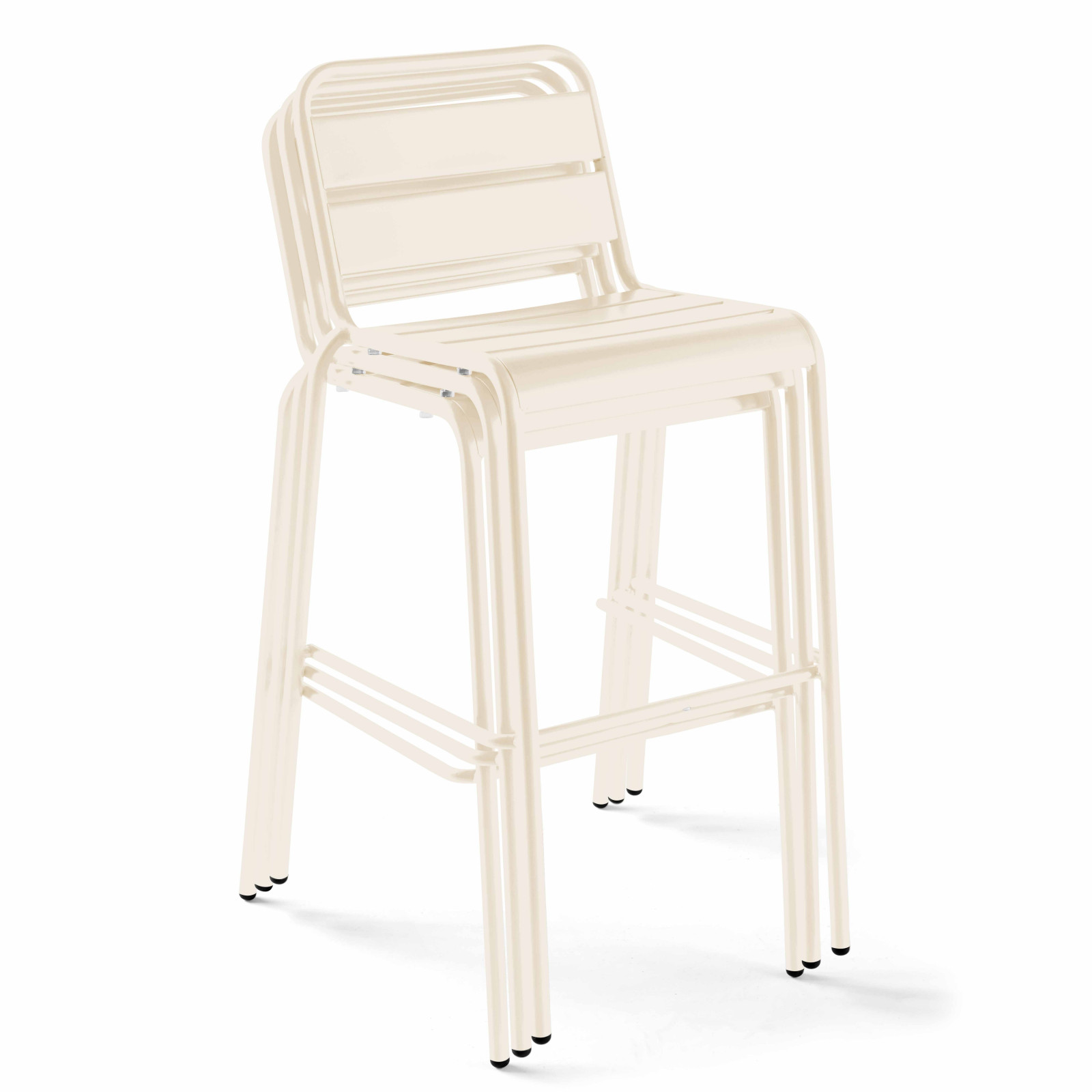 Ensemble table haute rectangulaire + 4 chaises hautes