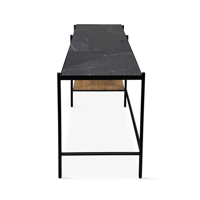 Bureau avec étagères en marbre et manguier