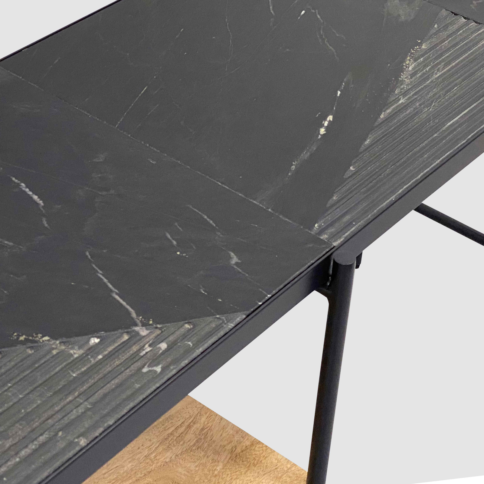 Bureau avec étagères en marbre et manguier