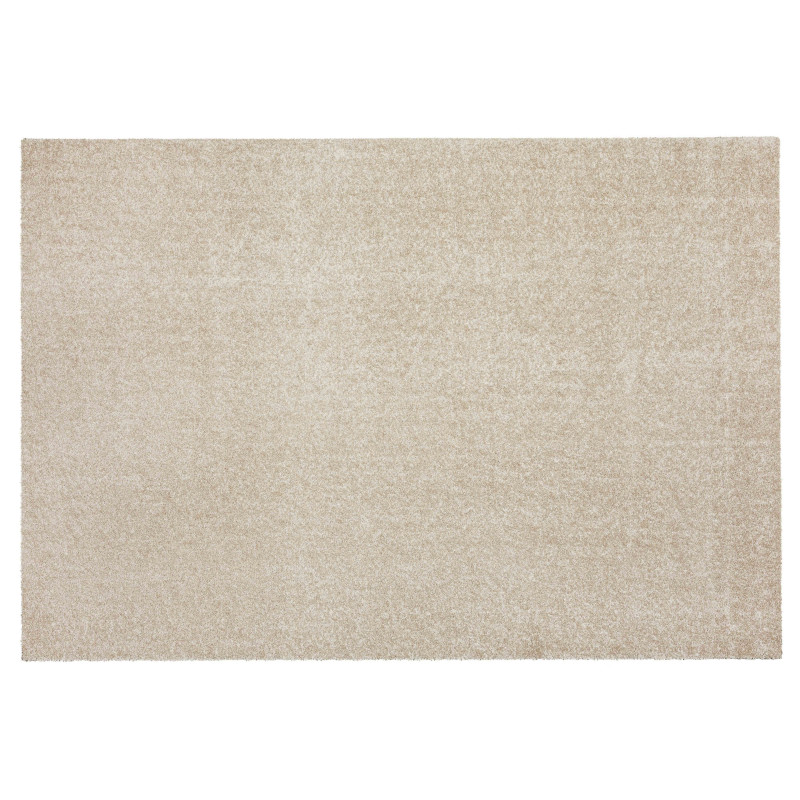 Tapis rectangulaire uni à poils longs en polypropylène