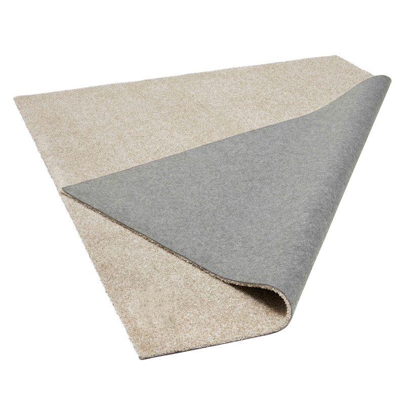 Tapis rectangulaire uni à poils longs en polypropylène