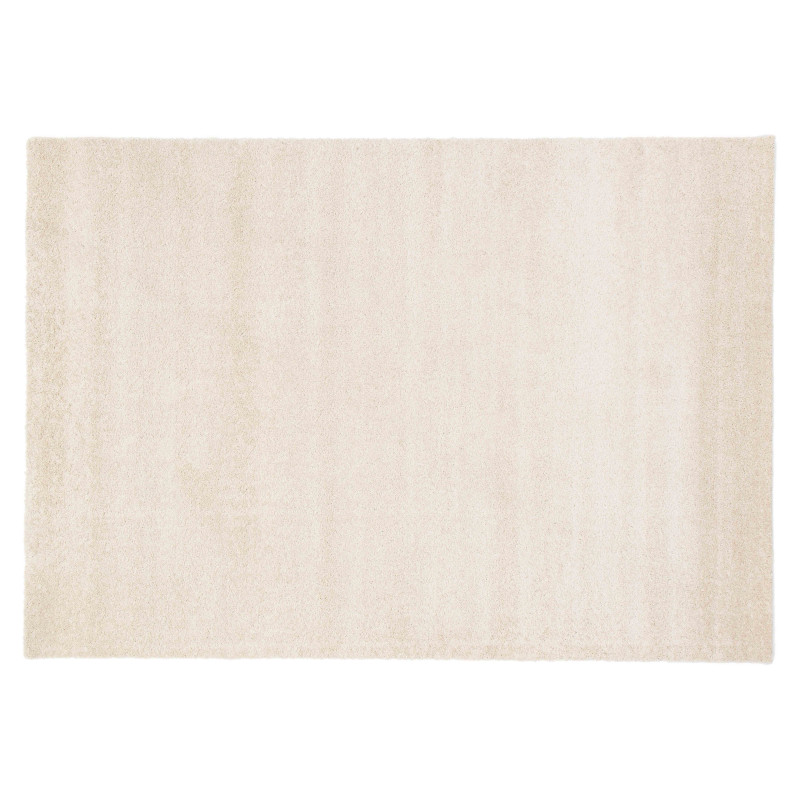 Tapis rectangulaire uni à poils longs en polypropylène
