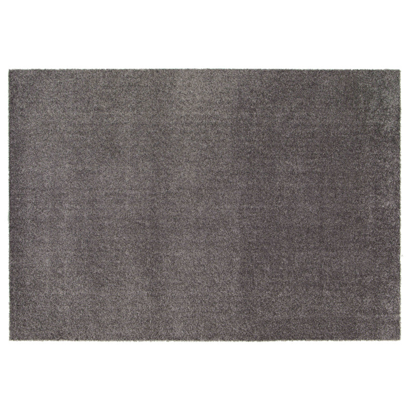 Tapis rectangulaire uni à poils longs en polypropylène