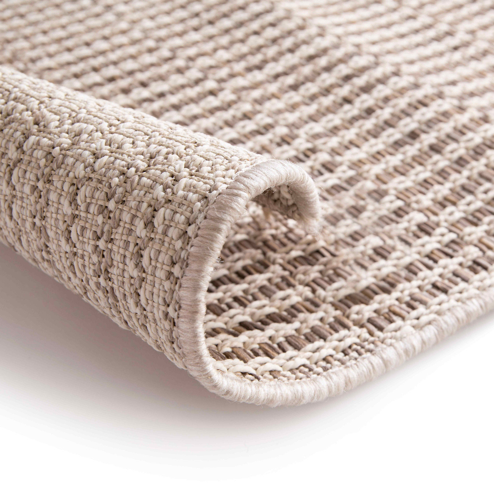 Tapis d'extérieur rectangulaire beige 100 % polypropylène Tapis d'extérieur rectangulaire beige 100 % polypropylène