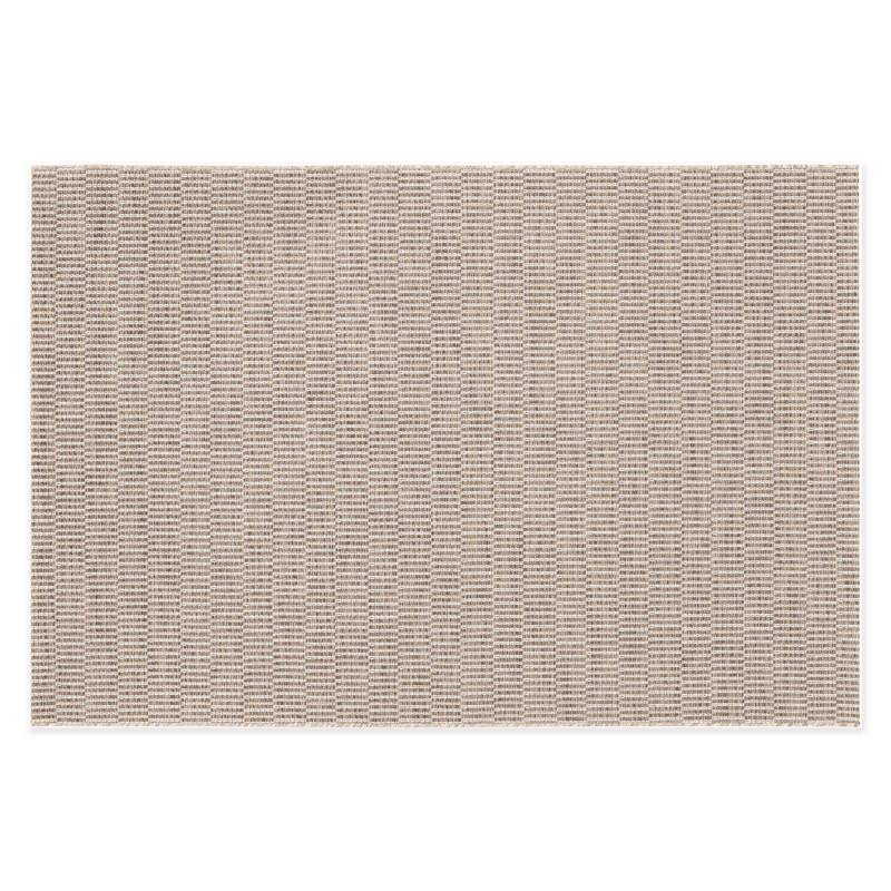 Tapis d'extérieur rectangulaire beige 100 % polypropylène