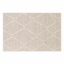 Tapis d'extérieur rectangulaire beige en polypropylène
