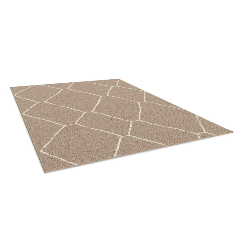 Tapis d'extérieur rectangulaire beige en polypropylène (2/6)