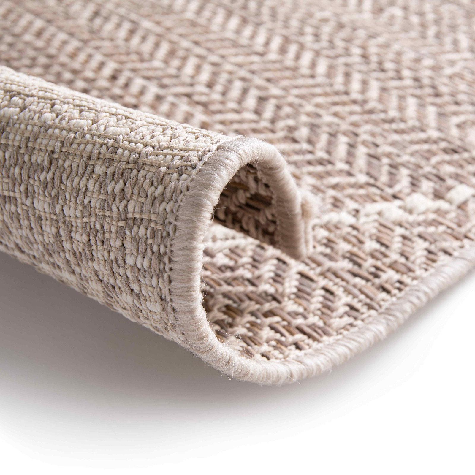 Tapis d'extérieur rectangulaire beige en polypropylène Tapis d'extérieur rectangulaire beige en polypropylène