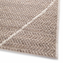 Tapis d'extérieur rectangulaire beige en polypropylène