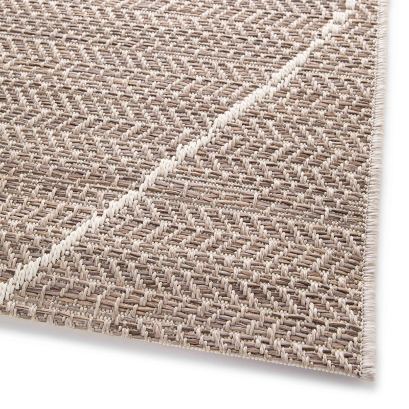 Tapis d'extérieur rectangulaire beige en polypropylène (5/6)