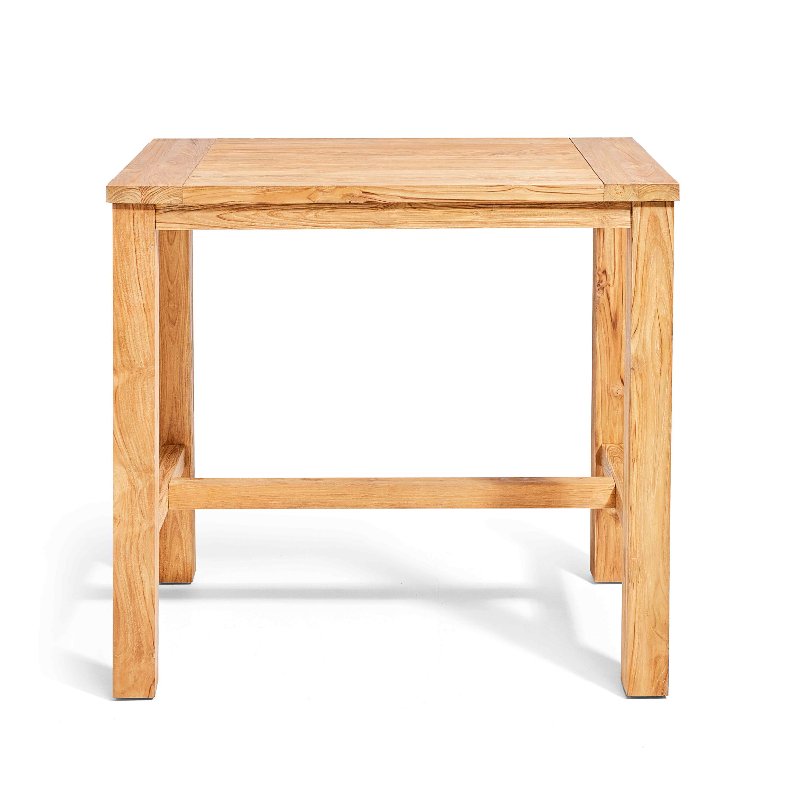 Table haute en teck recyclé 120 cm