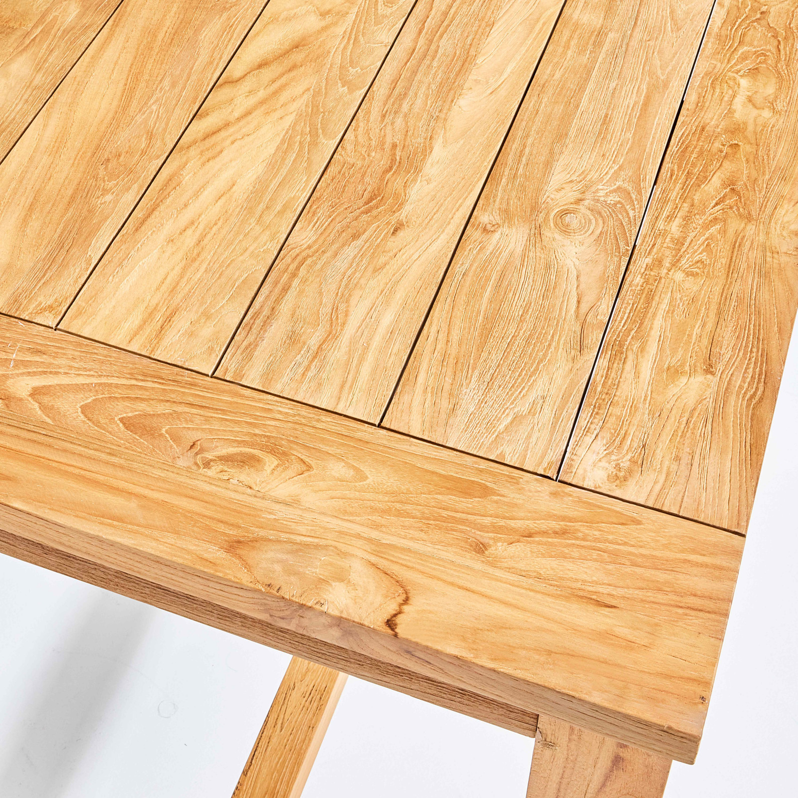 Table haute en teck recyclé 120 cm Table haute en teck recyclé 120 cm