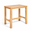 Table haute en teck recyclé 120 cm