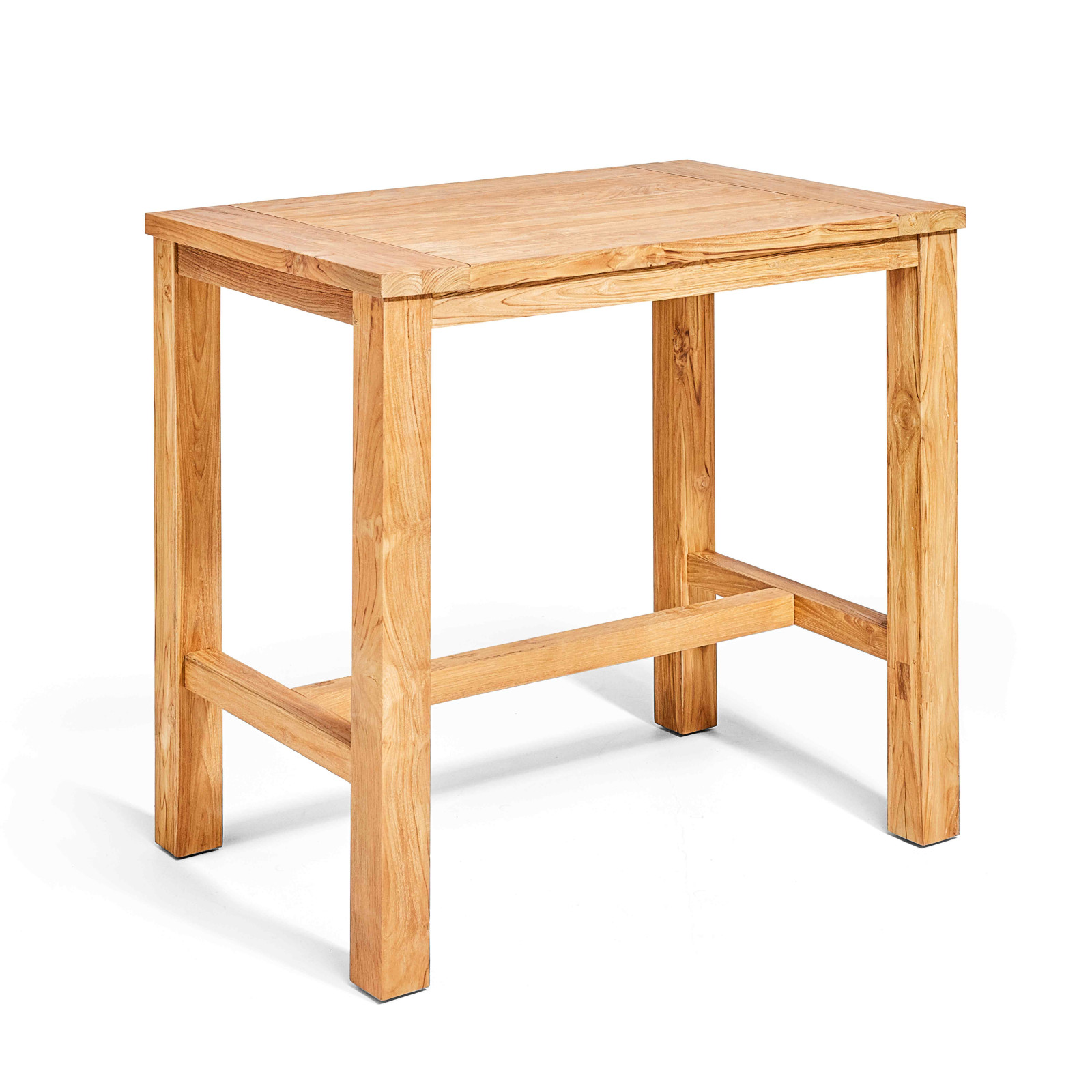 Table haute en teck recyclé 120 cm Table haute en teck recyclé 120 cm