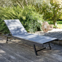 Lot de 2 bains de soleil inclinables 5 positions