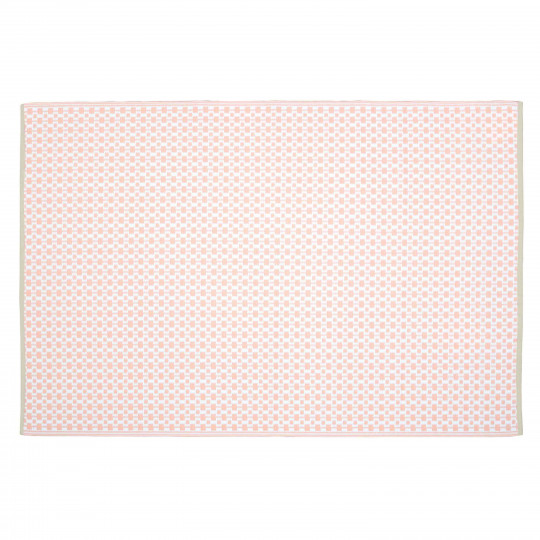 Tapis d'extérieur rectangulaire à motifs double-face en polypropylène