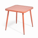 Table de jardin carrée (75 x 75 x 76 cm) en aluminium